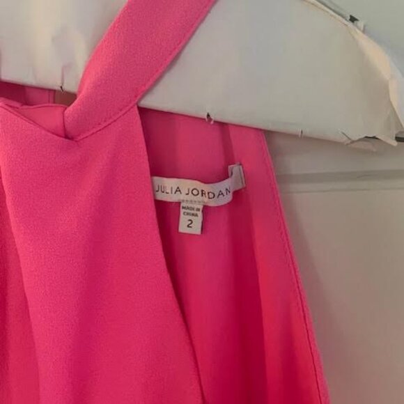 Knot Halter Neck Sleeveless Faux Wrap Tulip Hem Midi Dress - Picture 4 of 5